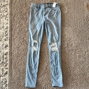 Hollister Light Blue Ripped Skinny Jeans